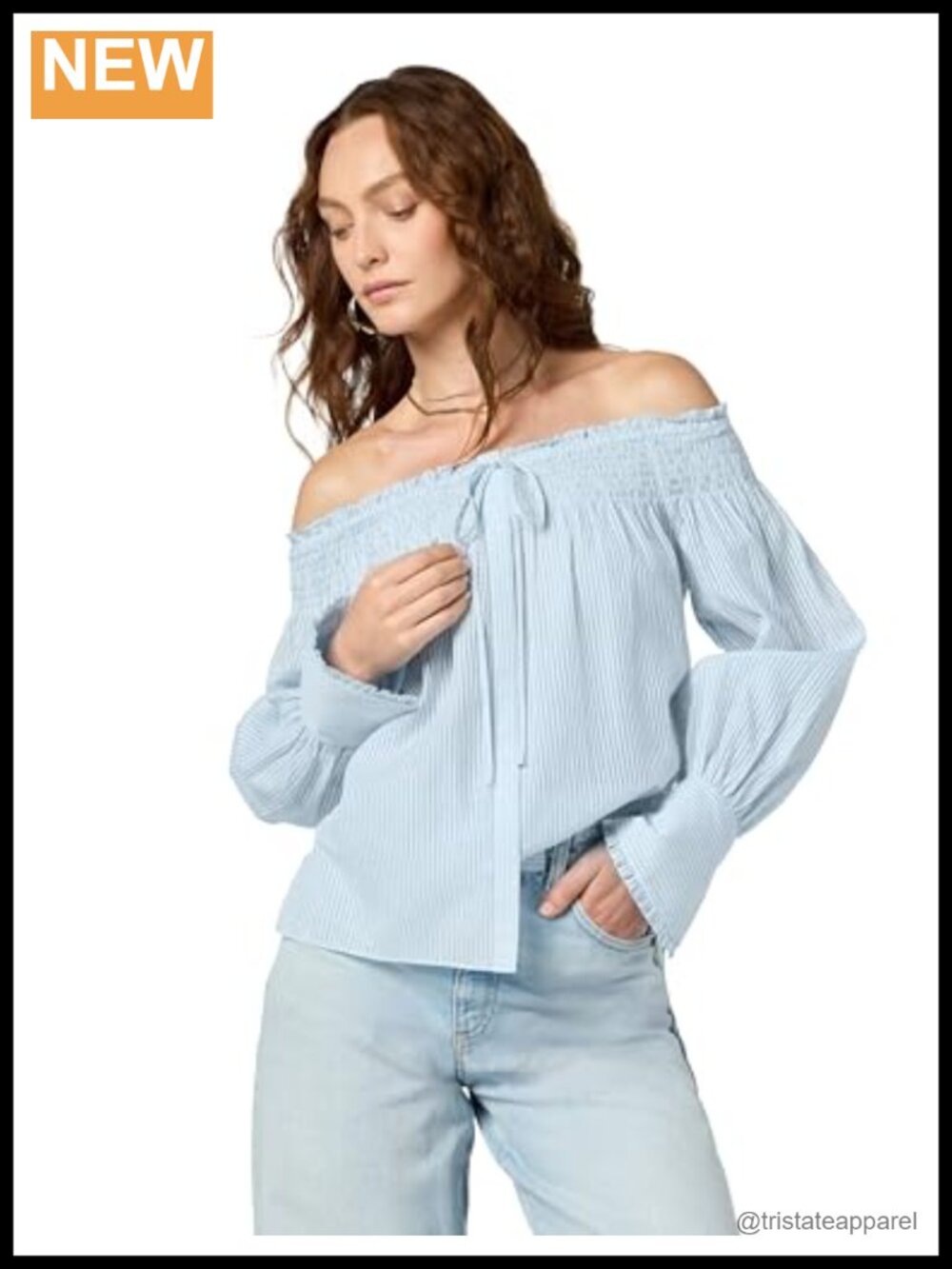 Off Shoulder Blouse Long Sleeve Silk Cotton Women's Top Regular Fit
